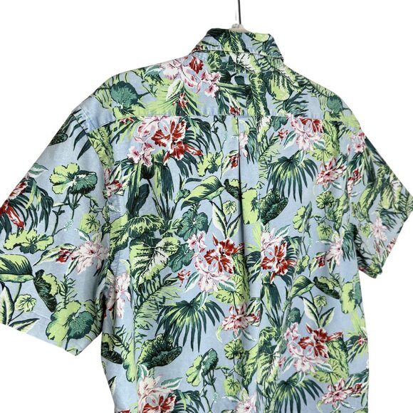 Ralph Lauren Mens Hawaiian Floral Button-Up Camp Shirt, XL - Picture 5 of 10